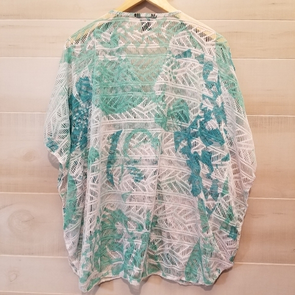 {M} Multiples Swim Cover Women's White Teal - Picture 2 of 8